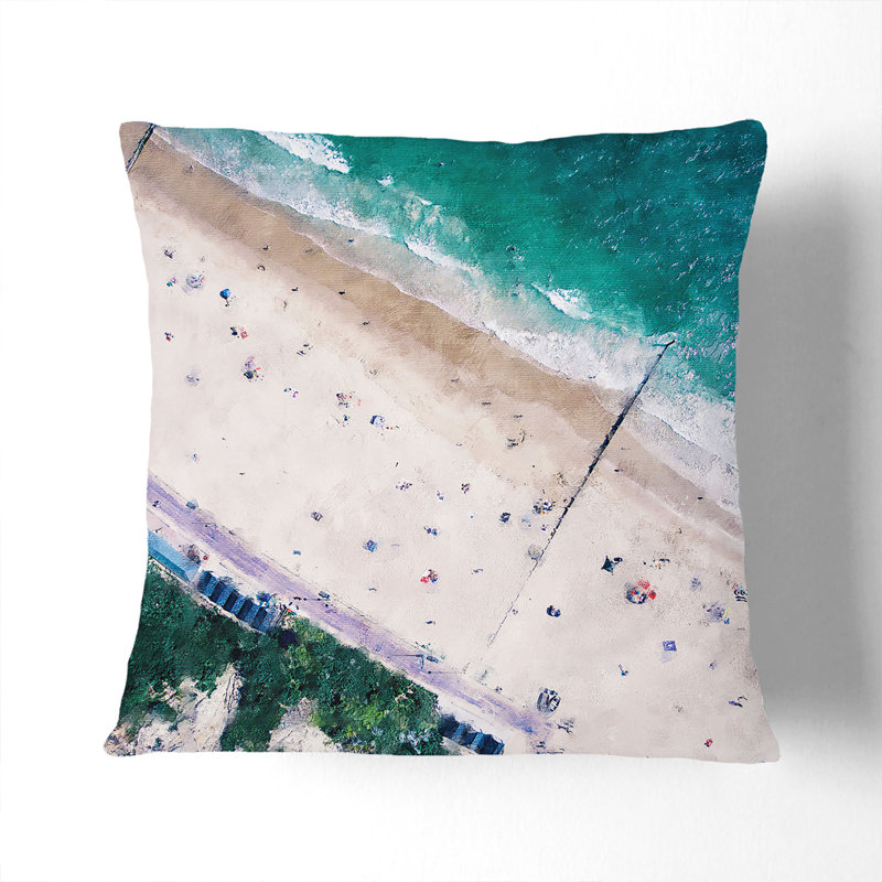 Bournemouth Beach Cushion with Filling, Black, 40cm H x 40cm W x 15cm D