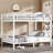 Metal Full XL Over Full XL Bunk Bed for Teens and Adults, Space-Saving, Noise-Reduced, No Box Spring Needed