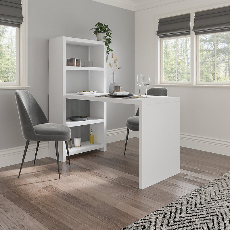 Bureau Ringold, Gris moderne / blanc pur