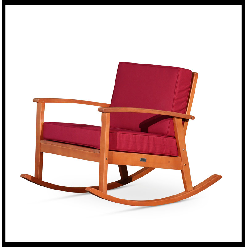 Chaise berçante Lohrman Eucalyptus, Rouge