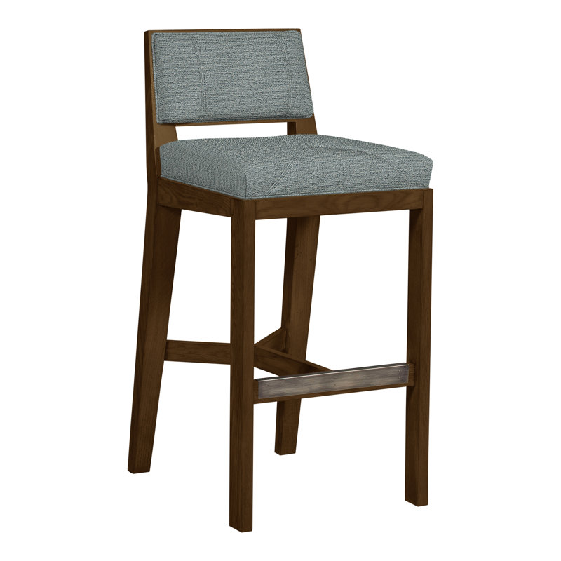 Thom Filicia 32.5'' Bar Stool, Tuck Cobalt, Navajo