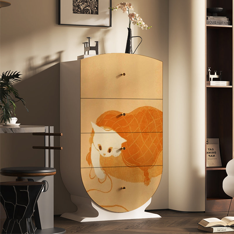 Commode décorative personnalisée pour vestiaire polyvalente, Blanc