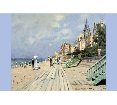 " Beach At Trouville " by Claude Monet