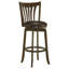 Chaise de bar pivotante en cerisier foncé