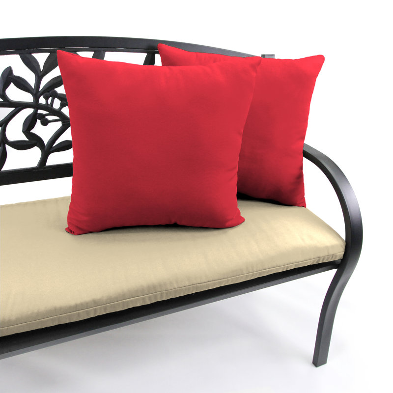 Sunbrella Outdoor Throw Pillow, Canvas Blush