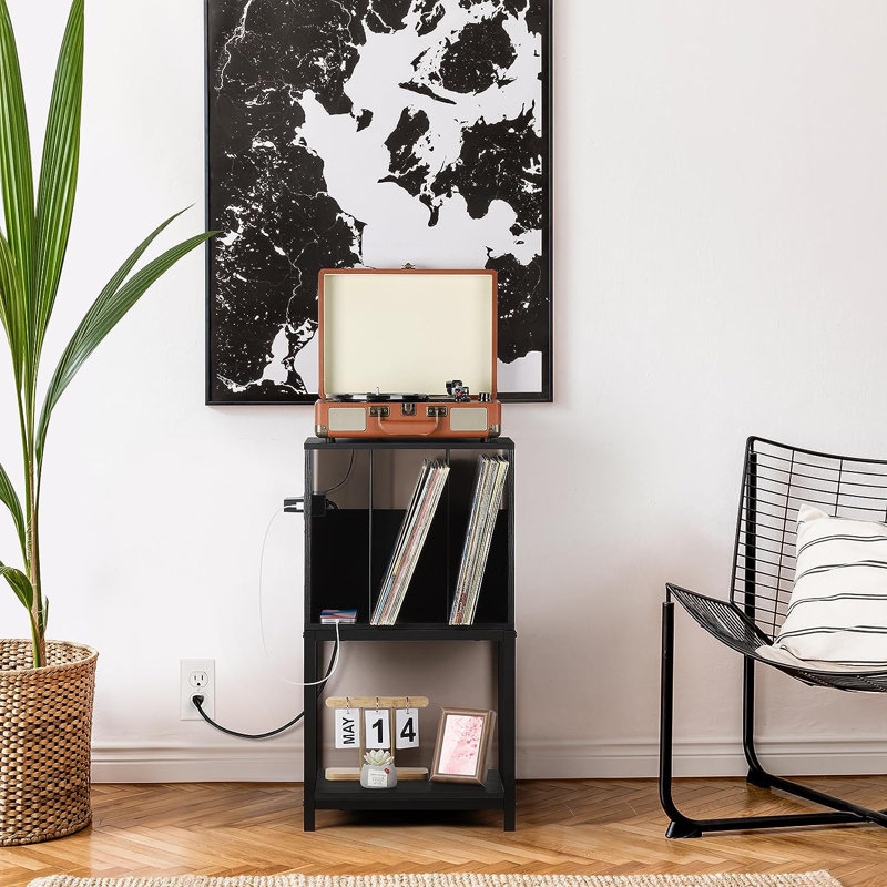 31.5 " H Media Shelves, Black