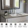 Los Flexi 16" Small Undermount Bathroom Sink with Overflow, Rectangular White Ceramic Lavatory Sink