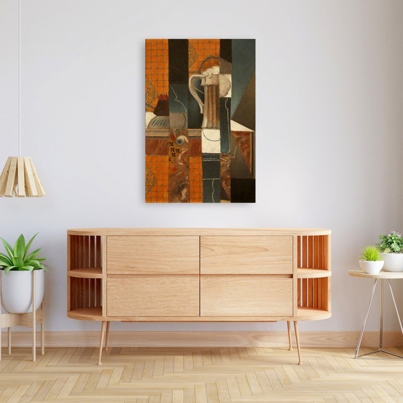 Art mural contemporain classique et cartes à jouer abstraites, H 48 po x l 32 po