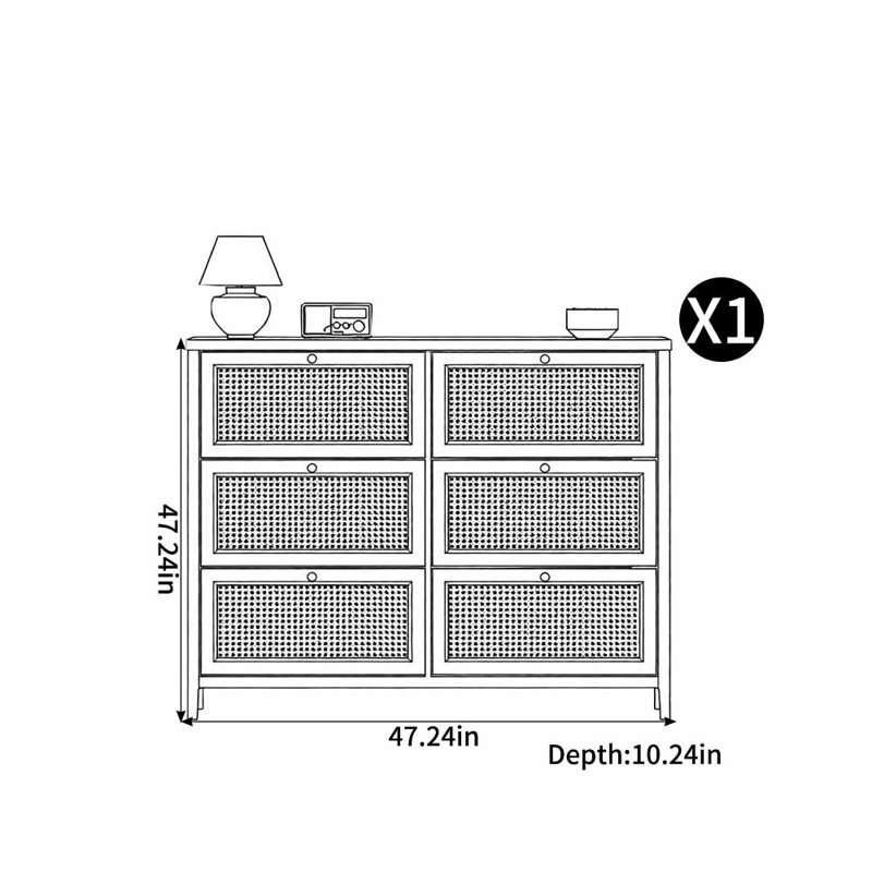 Nevis, H 47,24 po x l 47,24 po x P 10,24 po