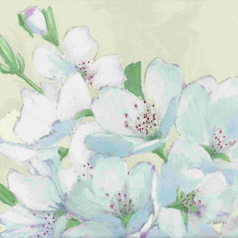 «Spring Apple Blossoms Neutral» par James Wiens - peinture sur toile tendue, Toile tendue, Non, H 36 po x l 36 po