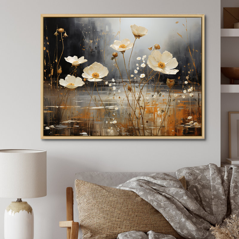 Impression sur toile Gilded Garden Blooming Meadows II, H 30 po x l 40 po x P 0,5 po, Cadre naturel flottant