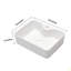 Lavabo de salle de bain vasque rectangulaire en céramique 19 po x 15 po