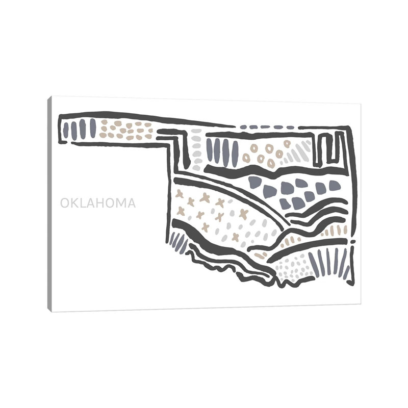 Oklahoma - impression sur toile tendue, H 18 po x l 26 po x P 1,5 po