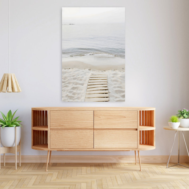 Art mural contemporain plage, 48" H x 32" W