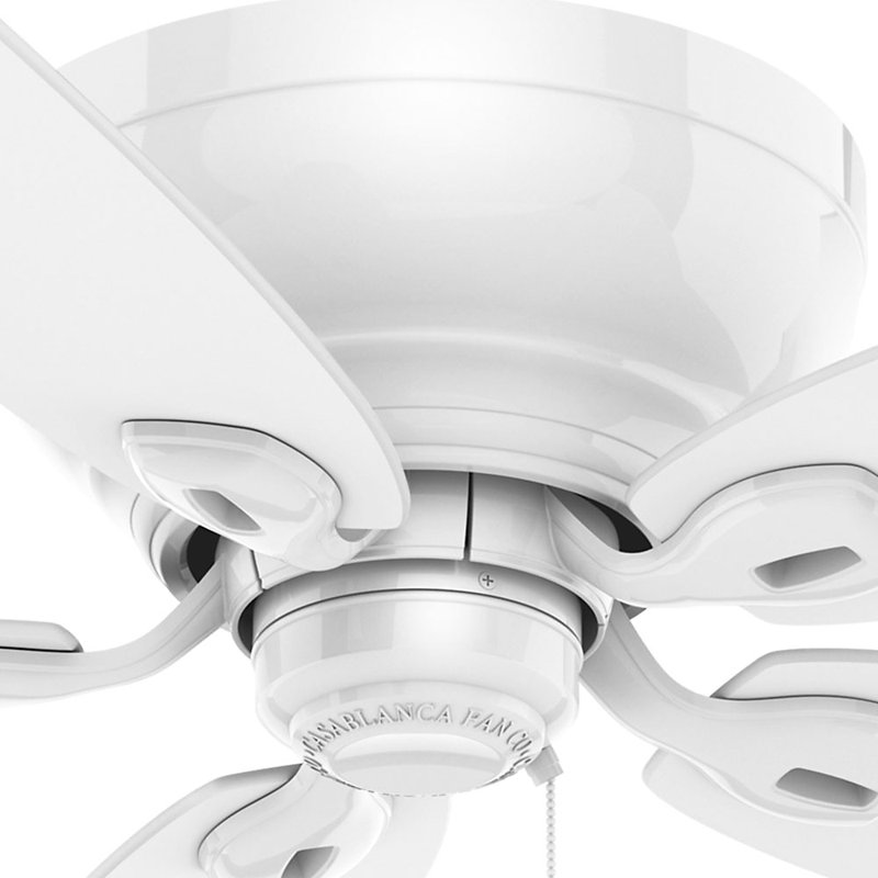 54" Durant 5 - Blade Flush Mount Ceiling Fan with Pull Chain