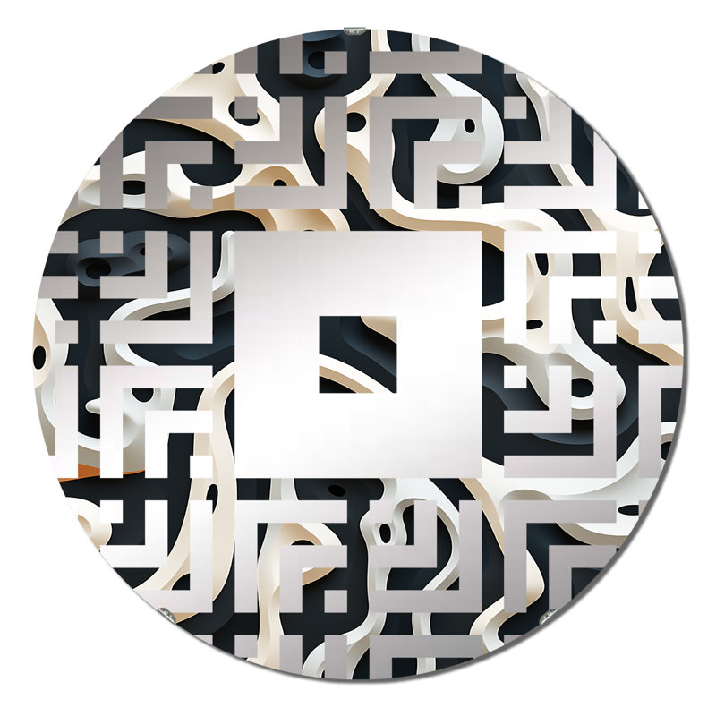 Viarra - Miroir mural carré, 31,4 po x 31,4 po