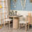 Walton 4-Person Solid Pine and Rattan Dining Table