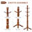 Solid Wood Freestanding 9 - Hook Coat Rack