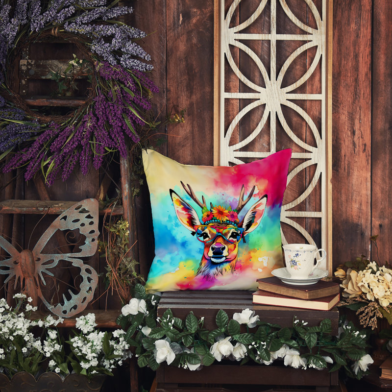 Coussin Hippie, H 14 po x l 14 po