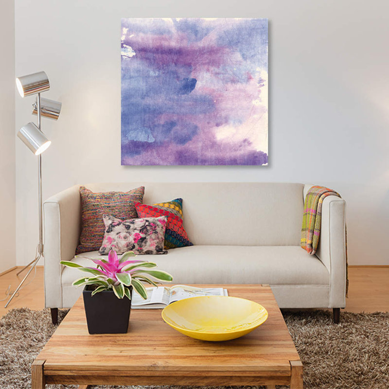 «Purple Haze II», reproduction sur toile, H 12 po x l 12 po x P 0,75 po, Toile tendue, Pas de tapis