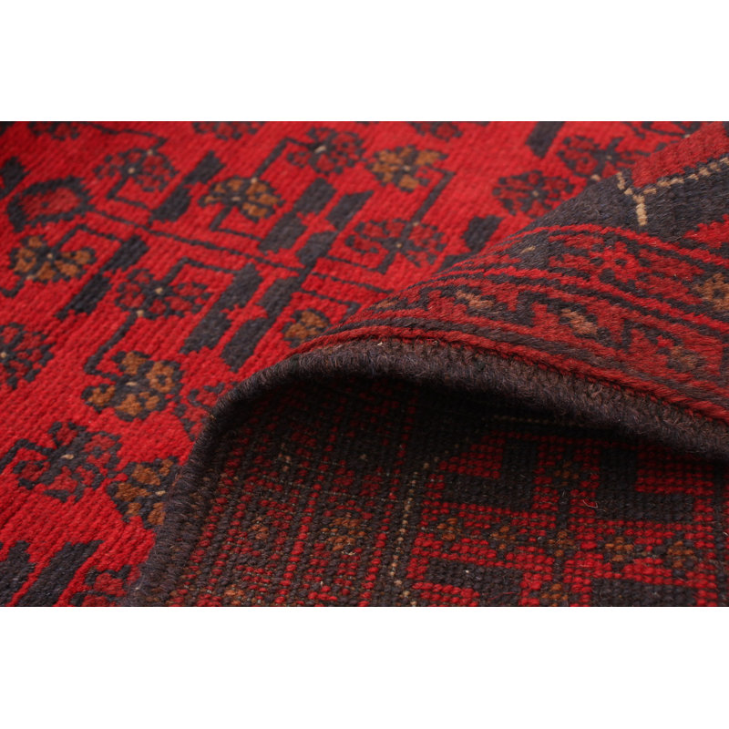 Tapis de bois one-of-kind à la main-noué la 2010 esari turque rouge de l 4 pi x 6 pi 6 po Allaina