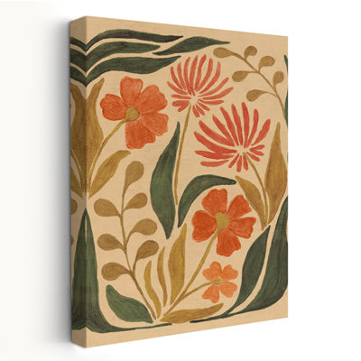 Maison de campagne / chalet et contemporain abstrait floral audacieux II