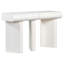 Console moderne de 47,6 po avec 2 tiroirs incurvés, table de couloir peu encombrante avec pieds géométriques, canapé étroit contemporain-444872010