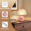 Lampe de table en céramique 11,8 po, lampe de chevet avec abat-jour en verre, interrupteur à bascule à 3 voies, petite lampe de table de chevet pour chambre à coucher, salon, bureau