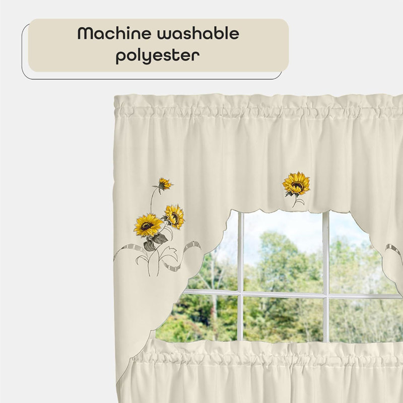 Rideaux de cuisine Schnieders Sunshine, L 58 po x L 24 po, Beige