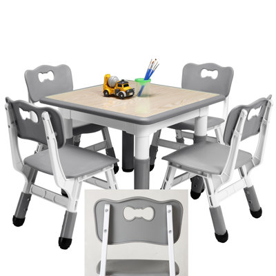Kids 5 Piece Rectangular Play or Activity Table and Chair Set