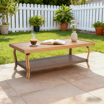 Table basse rectangulaire en aluminium L 47,25 po x l 24,5 po Arcadia