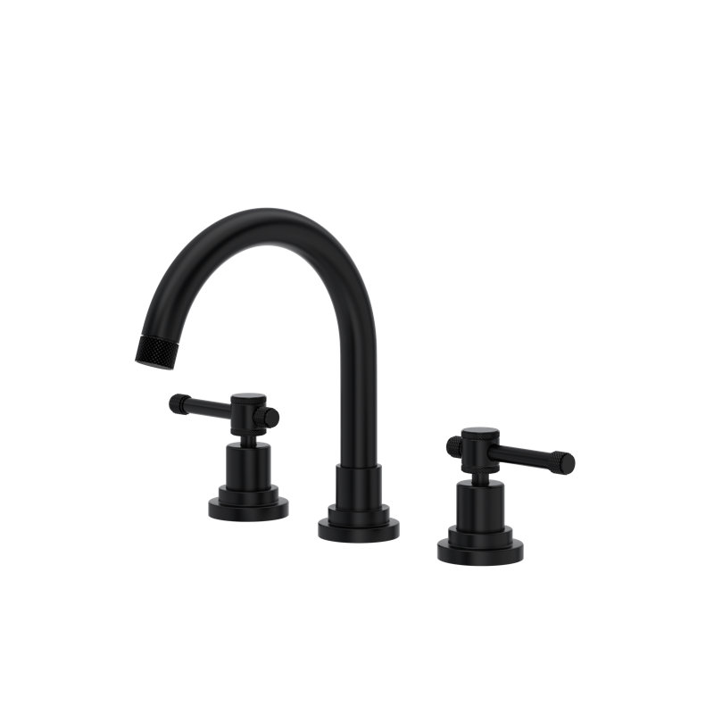 Campo Widespread Bathroom Faucet with C-Spout, Matte Black