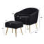 Fauteuil demi-tonneau avec repose-pieds 2 pièces Boucle-855130601