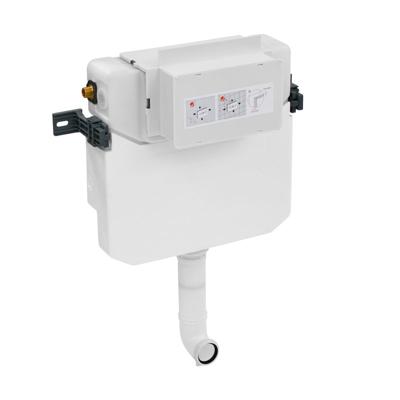 Fantome H Concealed Toilet Tank Carrier System With Top Flush For Back-To-Wall Toilet