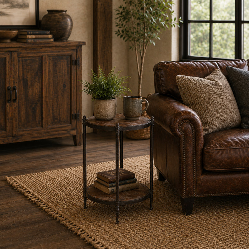 Solid Wood End Table, 18x18x24