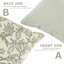 Coussin décoratif en lin fabriqué à la main à motif de blocs Fabcline Kamal Dutta - 24 x 24-105986685-105986689-105986690