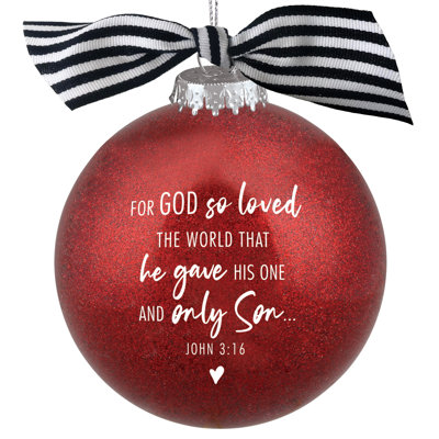 Ornement boule de Noël scintillante «Love Is Christmas»