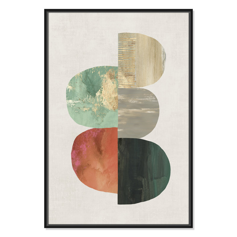 Westcreek Evolving Energy I - Painting Print, Picture Framed Canvas, 21.5" H x 17.5" W, Black