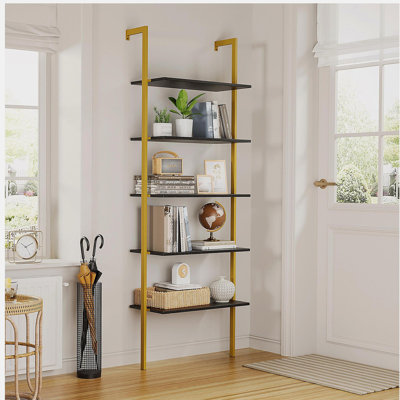 Industrial Lift Top Coffee Table with Hidden Storage Compartment, Metal Frame, Lift Top Cocktail Table with Storage Space for Living Room,Black/Golden