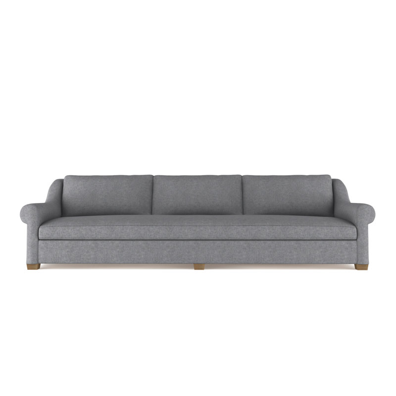 Canapé Thompson, H 32 po x l 96 po x P 41 po, Peluche velours pierre ponce, Naturel