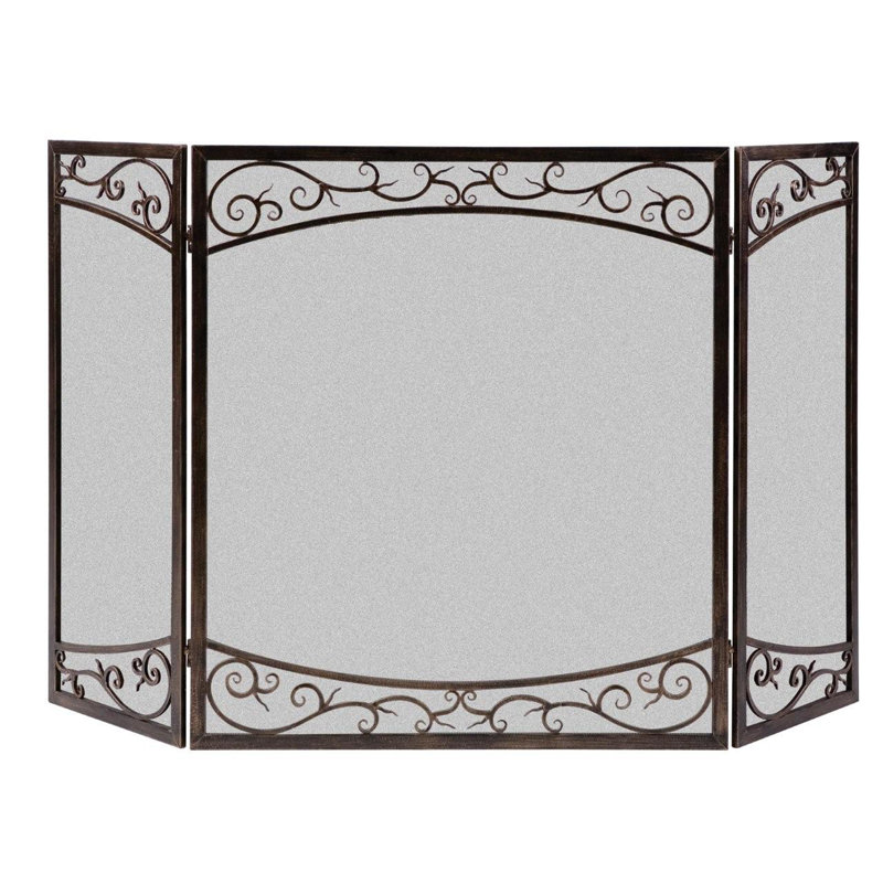 Ianthe 3 Panel Steel Fireplace Screen