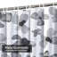 Rideau de douche noir avec 12 crochets-1299932964