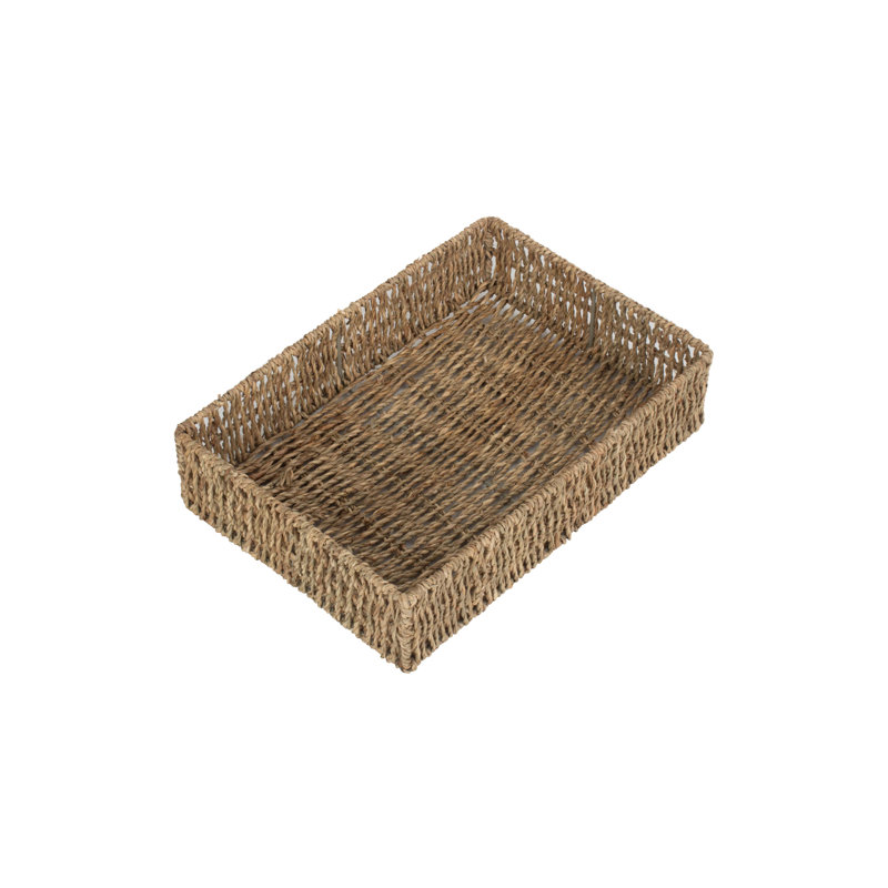 Forbestown Wicker Seagrass Storage Tray Basket 