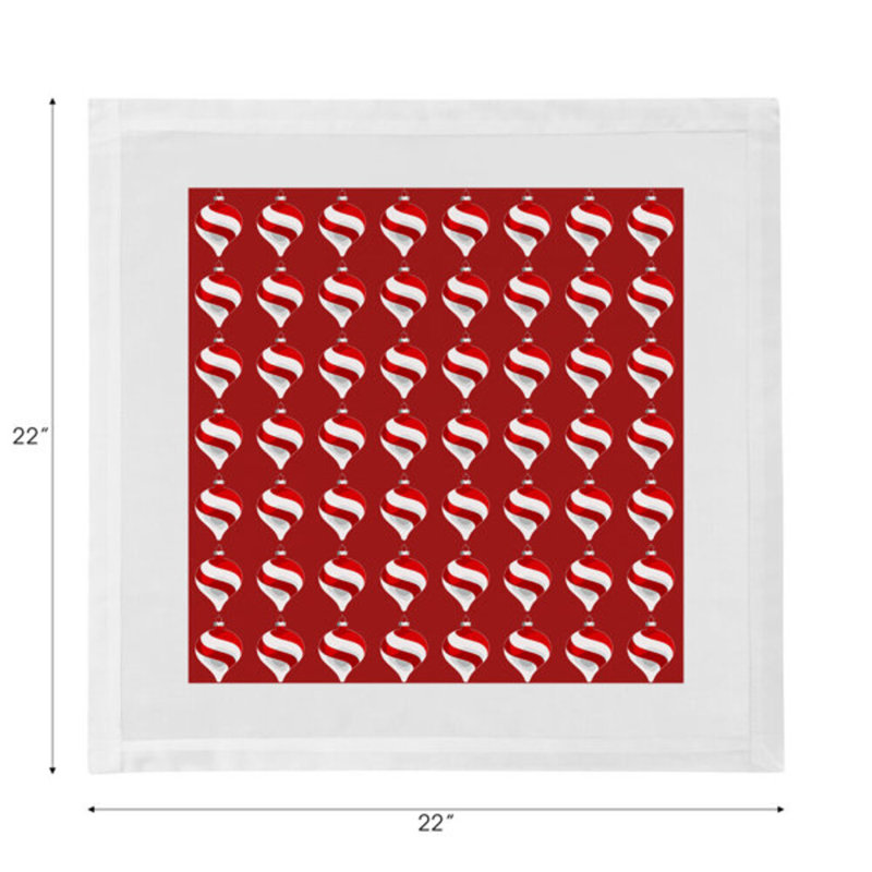 Cotton Blend Square Napkins, Red