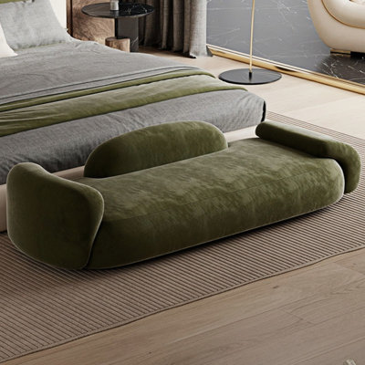 Banc rembourré en mélange de polyester Harnam