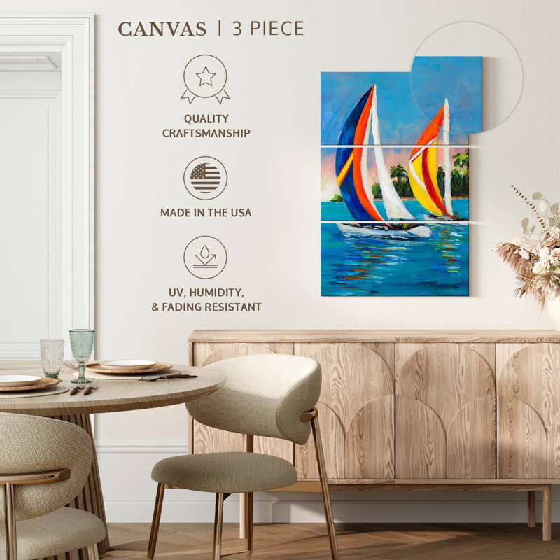 Aletra Morning Sails Vertical I, 50" H x 32" W
