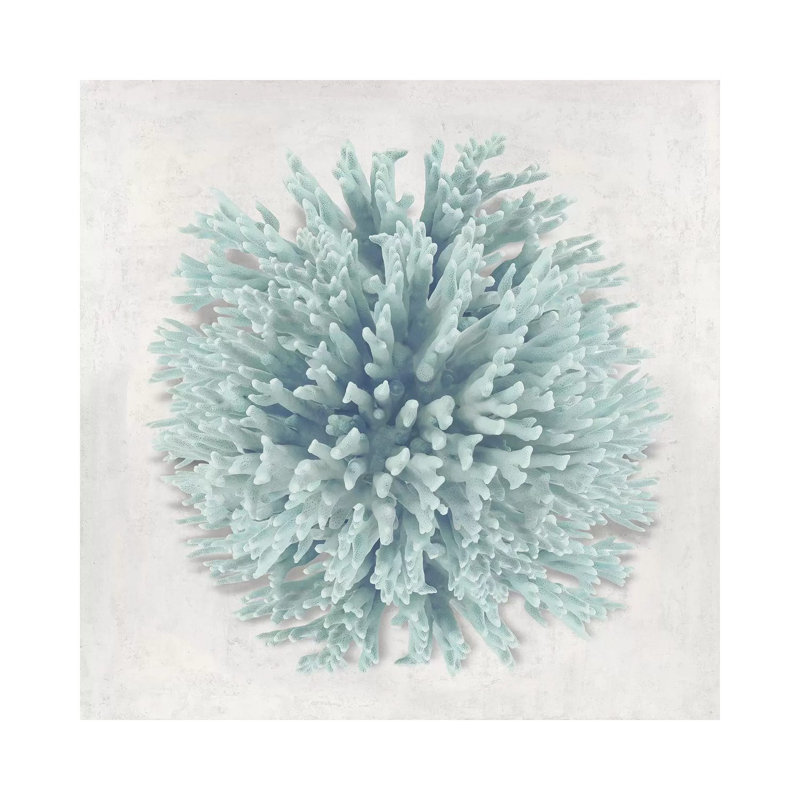 Coral Mint I by Caroline Kelly - Wrapped Canvas Print, 66.04 cm H x 66.04 cm W