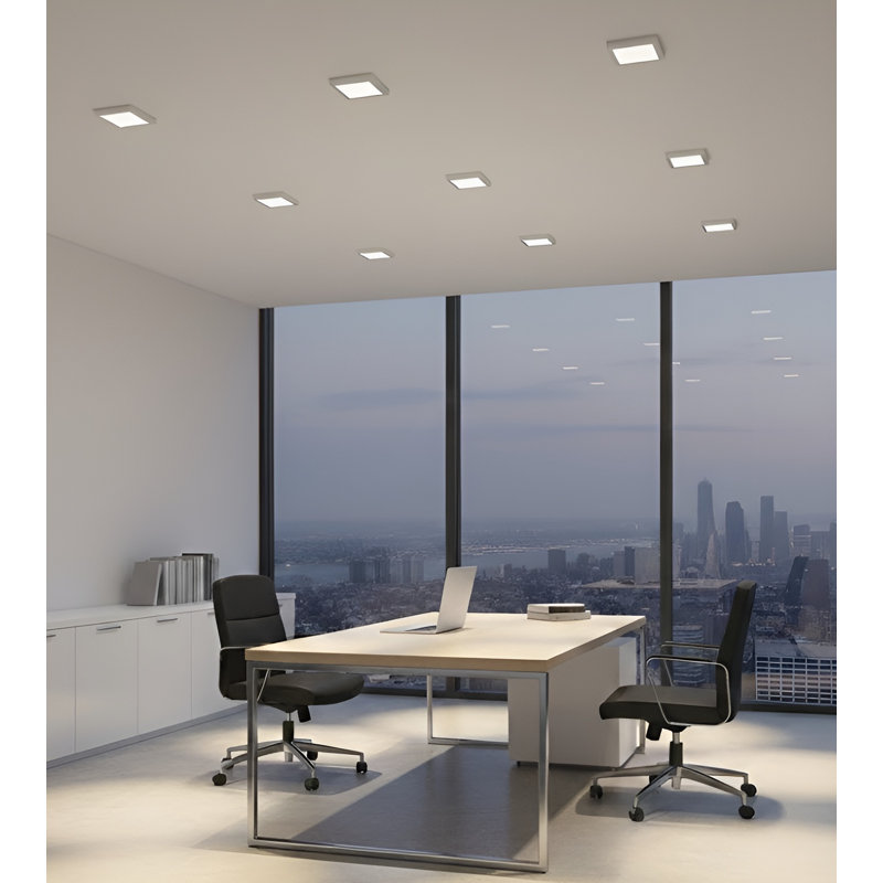 4" Square 9W Canless LED Recessed Ceiling Light, 5CCT Selectable, IC Rated, Airtight, Dimmable Downlight, 24-Pack