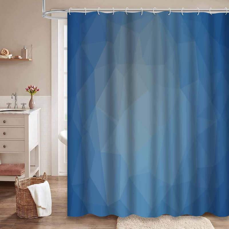 Rideau de douche avec 12 crochets, L 72 po x l 78 po