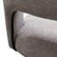 Ensemble de (2) chaises de salle à manger Reveal en tissu gris avec pieds en métal thermolaqué noir